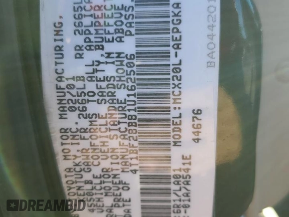 2001 Toyota Avalon XL z VIN 4T1BF28B81U162506, wystawiony jako Copart lot #52031805 z przebiegiem 212 437 mil mil oraz Szkody całkowita. Historia ofert i sprzedaży dostępna na DreamBid. Obrazek 12.