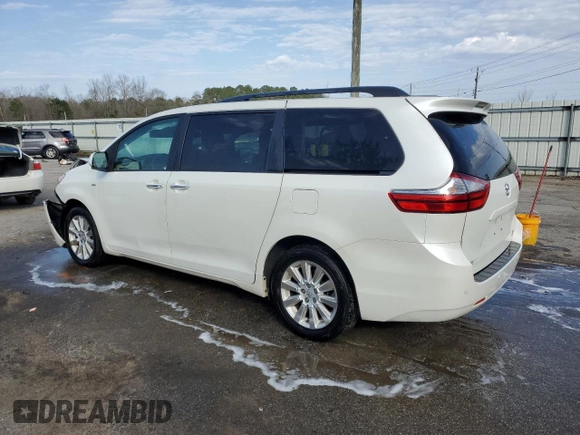 2016 Toyota Sienna Ltd with VIN 5TDDK3DC8GS131573, listed as a Copart auction lot 44938475 with 163,010 mi miles and Salvage Title. Bid and sale history available at carsss.com. Image 2.
