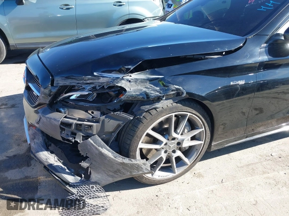 2018 Mercedes-Benz C 43 AMG with VIN 55SWF6EB8JU255227, listed as a IAAI auction lot 41383166 with 65,402 mi miles and . Bid and sale history available at carsss.com. Image 6.