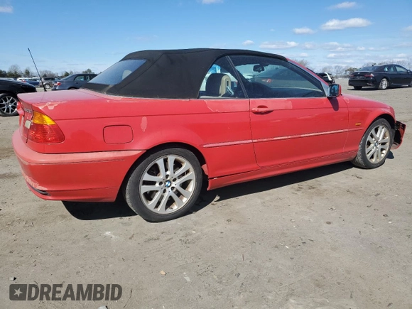 2002 BMW 3 Series 330Ci with VIN WBABS53422JU89428, listed as a Copart auction lot 47405845 with 127,895 mi miles and Salvage Title. Bid and sale history available at carsss.com. Image 3.