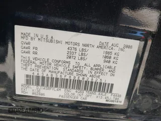 2009 Mitsubishi Galant ES z VIN 4A3AB36F89E028251, wystawiony jako IAAI lot #42165985 z przebiegiem 213 036 mil mil oraz . Historia ofert i sprzedaży dostępna na DreamBid. Obrazek 9.