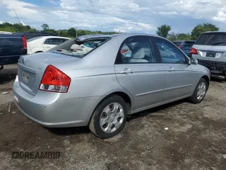 2009 Kia Spectra EX with VIN KNAFE221695615873, listed as a Copart auction lot 67671454 with 135,300 mi miles and Salvage Title. Bid and sale history available at carsss.com. Image 3.