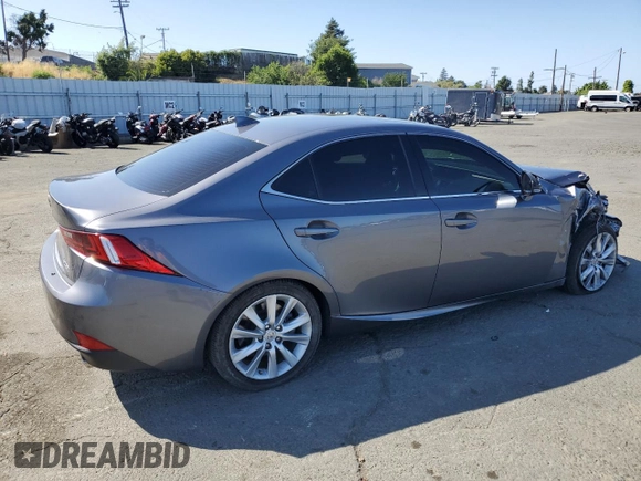 2016 Lexus IS 200t with VIN JTHBA1D26G5036939, listed as a Copart auction lot 58451515 with 84,049 mi miles and Salvage title. Bid and sale history available at DreamBid. Image 3.