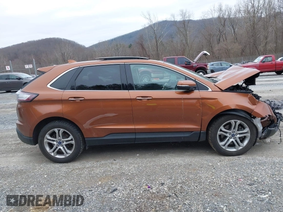 2017 Ford Edge Titanium with VIN 2FMPK4K88HBC11746, listed as a IAAI auction lot 41513987 with 55,879 mi miles. Bid and sale history available at carsss.com. Image 13.