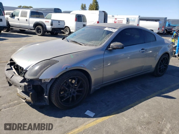 2005 Infiniti G35 Coupe with VIN JNKCV54E35M409223, listed as a Copart auction lot 76529324 with 131,992 mi miles and Salvage Title. Bid and sale history available at carsss.com. Image 1.
