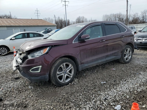 2017 Ford Edge Titanium with VIN 2FMPK4K87HBC40185, listed as a Copart auction lot 43130505 with 118,899 mi miles and Salvage Title. Bid and sale history available at carsss.com. Image 1.