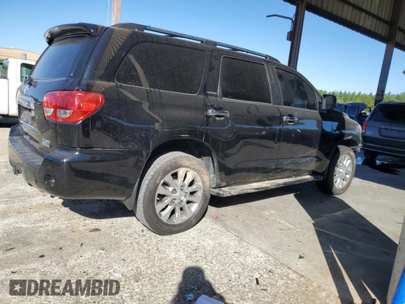 2014 Toyota Sequoia Limited with VIN 5TDKY5G17ES053201, listed as a Copart auction lot 76120664 with 0 mi miles and Salvage Title. Bid and sale history available at carsss.com. Image 3.
