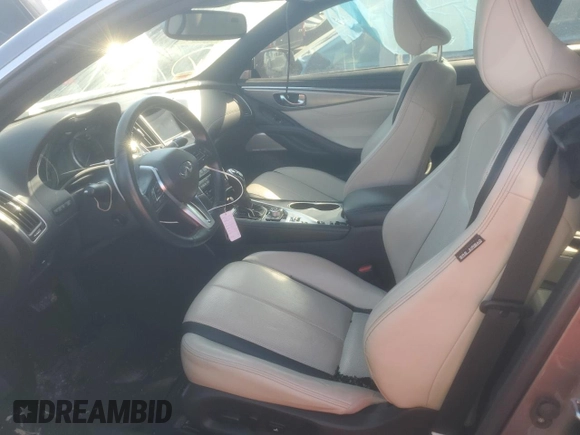 2021 Infiniti Q60 Luxe with VIN JN1EV7KL6MM470350, listed as a Copart auction lot 84838574 with 27,374 mi miles and Salvage title. Bid and sale history available at DreamBid. Image 7.