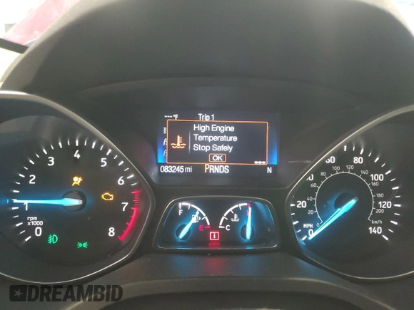 2017 Ford Escape SE with VIN 1FMCU9GD2HUE08823, listed as a Copart auction lot 48358225 with 83,245 mi miles and Clean Title. Bid and sale history available at DreamBid. Image 9.
