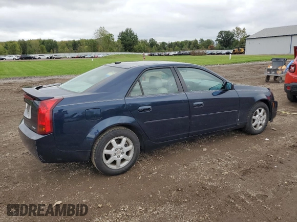 2007 Cadillac CTS with VIN 1G6DM57T470105320, listed as a Copart auction lot 73967314 with 73,551 mi miles and Salvage Title. Bid and sale history available at carsss.com. Image 3.