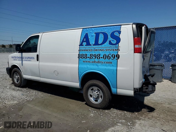 2020 Chevrolet Express Cargo Van with VIN 1GCWGAFP4L1213175, listed as a Copart auction lot 52232035 with 107,999 mi miles and Non Repairable. Bid and sale history available at carsss.com. Image 2.