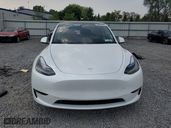 2022 Tesla Model Y Performance with VIN 7SAYGDEF1NF445085, listed as a Copart auction lot 58809495 with 14,832 mi miles and Salvage title. Bid and sale history available at DreamBid. Image 5.