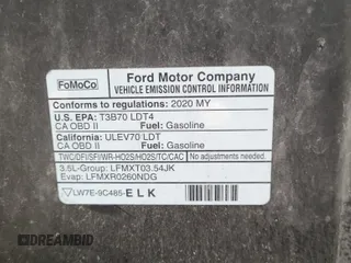 2020 Ford F-150 XL with VIN 1FTEW1E44LKF11547, listed as a IAAI auction lot 42706040 with 81,140 mi miles and . Bid and sale history available at DreamBid. Image 60.