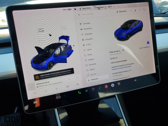 2018 Tesla Model 3 Long Range Battery with VIN 5YJ3E1EA1JF155696, listed as a Copart auction lot 46669995 with 84,055 mi miles and Salvage Title. Bid and sale history available at DreamBid. Image 9.