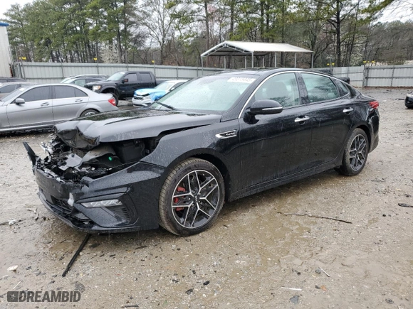 2019 Kia Optima SX with VIN 5XXGW4L23KG301154, listed as a Copart auction lot 48315445 with 34,793 mi miles and Salvage Title. Bid and sale history available at carsss.com. Image 1.