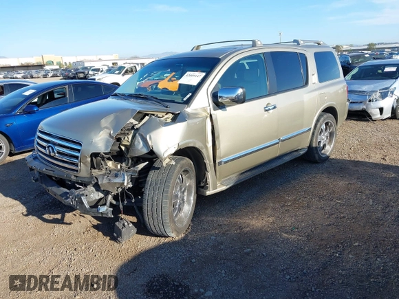2005 Infiniti QX56 with VIN 5N3AA08C65N805580, listed as a IAAI auction lot 42009147 with 124,937 mi miles and . Bid and sale history available at DreamBid. Image 2.