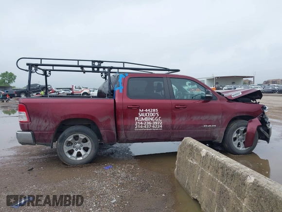 2022 Ram 1500 Big Horn with VIN 1C6RREFT4NN119974, listed as a IAAI auction lot 42162712 with 123,724 mi miles and . Bid and sale history available at DreamBid. Image 13.