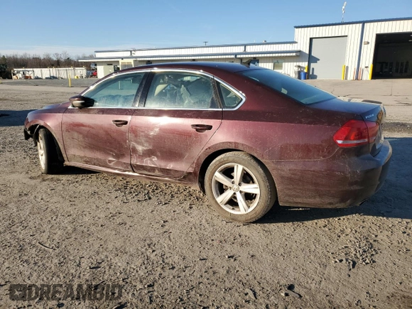 2013 Volkswagen Passat SE w/Sunroof with VIN 1VWBP7A33DC061222, listed as a Copart auction lot 45636395 with 127,218 mi miles and Salvage Title. Bid and sale history available at carsss.com. Image 2.