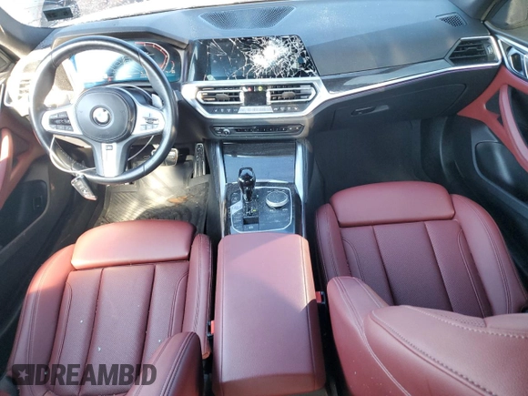 2022 BMW 4 Series 430i with VIN WBA63AV0XNFM13254, listed as a Copart auction lot 45221025 with 27,905 mi miles and Salvage title. Bid and sale history available at DreamBid. Image 8.