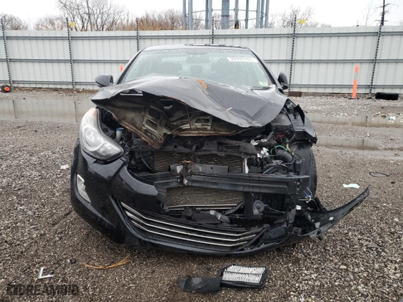 2012 Hyundai Elantra Limited with VIN KMHDH4AEXCU309723, listed as a Copart auction lot 50999765 with 126,030 mi miles and Salvage Title. Bid and sale history available at carsss.com. Image 5.