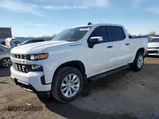 2020 Chevrolet Silverado 1500 Custom with VIN 1GCPWBEHXLZ268335, listed as a Copart auction lot 77532823 with 95,323 mi miles and Non Repairable. Bid and sale history available at carsss.com. Image 1.