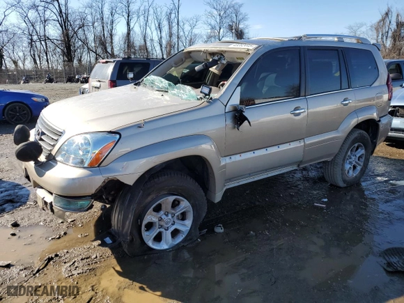 2009 Lexus GX 470 with VIN JTJBT20X290175661, listed as a Copart auction lot 43202445 with 144,276 mi miles and Salvage Title. Bid and sale history available at carsss.com. Image 1.