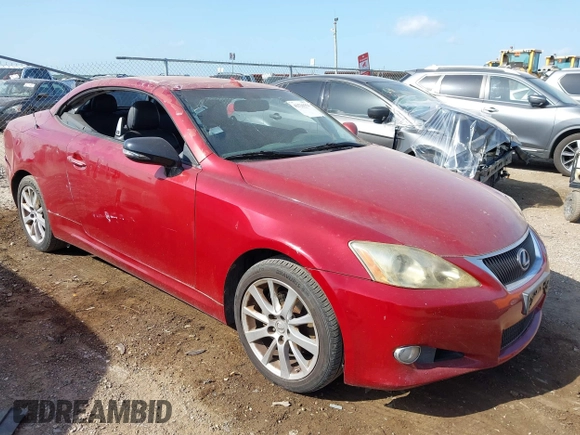 2010 Lexus IS 250 C with VIN JTHFF2C29A2512412, listed as a IAAI auction lot 42526554 with 228,082 mi miles and . Bid and sale history available at DreamBid. Image 1.