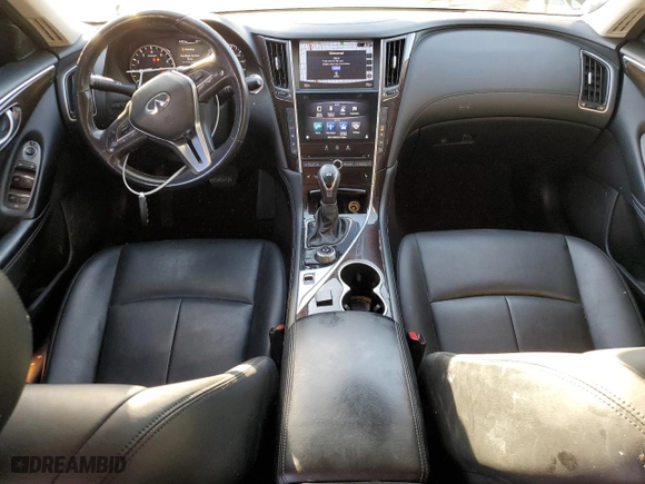 2018 Infiniti Q50 2.0t LUXE with VIN JN1CV7AP9JM241541, listed as a Copart auction lot 76846594 with NaN miles and Salvage Title. Bid and sale history available at carsss.com. Image 8.