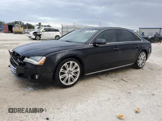 2014 Audi A8 3.0L TDI with VIN WAURMAFD8EN000802, listed as a Copart auction lot 41594755 with 131,171 mi miles and Salvage title. Bid and sale history available at DreamBid. Image 1.