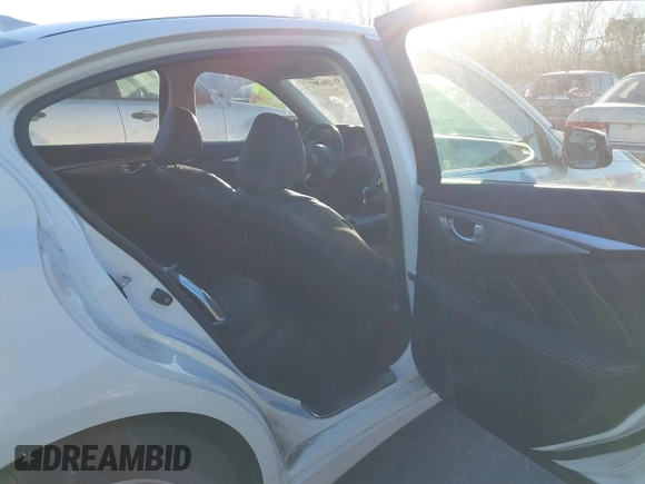 2014 Infiniti Q50 Hybrid Sport with VIN JN1AV7AP5EM690406, listed as a IAAI auction lot 41306387 with 143,309 mi miles and . Bid and sale history available at DreamBid. Image 8.