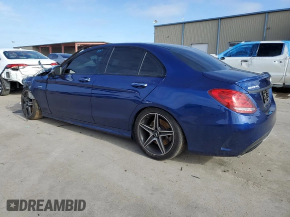 2018 Mercedes-Benz C 43 AMG with VIN 55SWF6EB3JU252235, listed as a Copart auction lot 85720424 with 74,266 mi miles and Salvage Title. Bid and sale history available at carsss.com. Image 2.