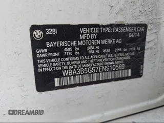 2014 BMW 3 Series 328i xDrive с VIN WBA3B5G57ENS10589, выставлен на аукционе IAAI как лот 42476824 с пробегом 208 112 миль миль и . История ставок и продаж доступна на DreamBid. Изображение 8.