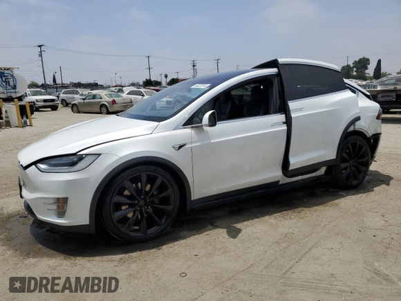 2017 Tesla Model X 90D with VIN 5YJXCAE26HF079421, listed as a Copart auction lot 47889005 with 88,281 mi miles and Salvage Title. Bid and sale history available at DreamBid. Image 1.