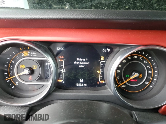 2023 Jeep Wrangler Rubicon with VIN 1C4HJXFG8PW653101, listed as a Copart auction lot 47422165 with 13,532 mi miles and Salvage title. Bid and sale history available at DreamBid. Image 9.