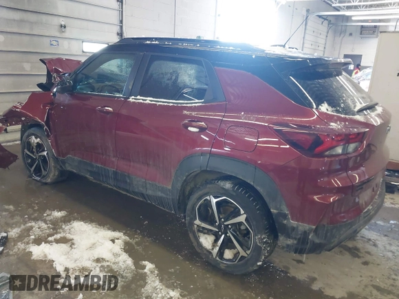 2022 Chevrolet TrailBlazer RS with VIN KL79MUSLXNB123341, listed as a IAAI auction lot 41368582 with 59,986 mi miles. Bid and sale history available at carsss.com. Image 3.