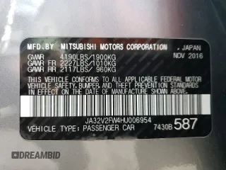 2017 Mitsubishi Lancer ES with VIN JA32V2FW4HU006954, listed as a Copart auction lot 85437184 with 113,102 mi miles and Salvage Title. Bid and sale history available at carsss.com. Image 14.