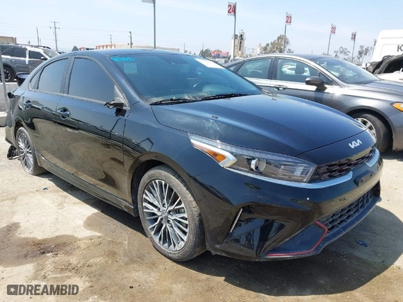 2023 Kia Forte GT-Line with VIN 3KPF54AD2PE610570, listed as a IAAI auction lot 41744796 with 32,700 mi miles. Bid and sale history available at carsss.com. Image 1.