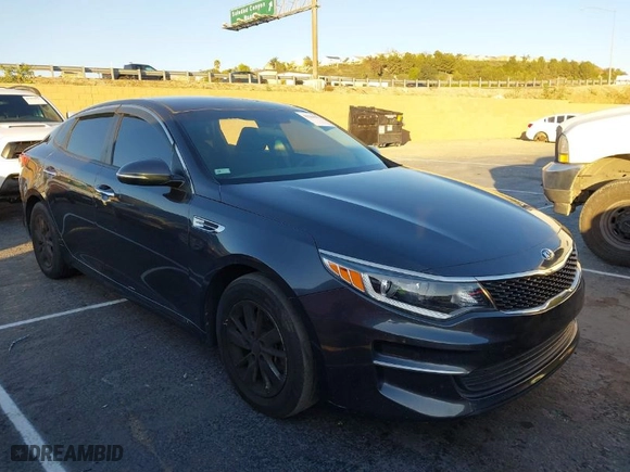 2016 Kia Optima LX with VIN KNAGT4L38G5107407, listed as a IAAI auction lot 41344291 with 78,761 mi miles. Bid and sale history available at carsss.com. Image 1.
