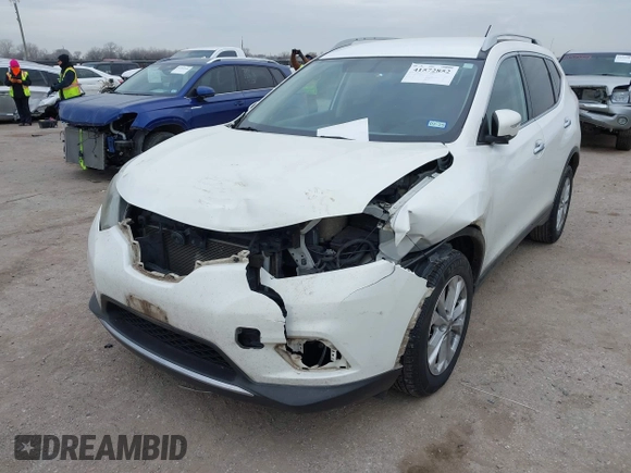 2014 Nissan Rogue S with VIN 5N1AT2MV5EC773061, listed as a IAAI auction lot 41572852 with 175,899 mi miles. Bid and sale history available at carsss.com. Image 6.