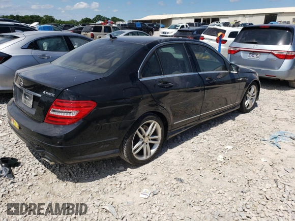 2012 Mercedes-Benz C 300 Sport with VIN WDDGF8BB2CR202340, listed as a Copart auction lot 63282835 with 111,000 mi miles and Salvage title. Bid and sale history available at DreamBid. Image 3.