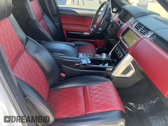 2017 Land Rover Range Rover z VIN SALGW2FE9HA351421, wystawiony jako Copart lot #72602724 z przebiegiem 80 494 mil mil oraz Czysty tytuł • Clean title. Historia ofert i sprzedaży dostępna na DreamBid. Obrazek 5.