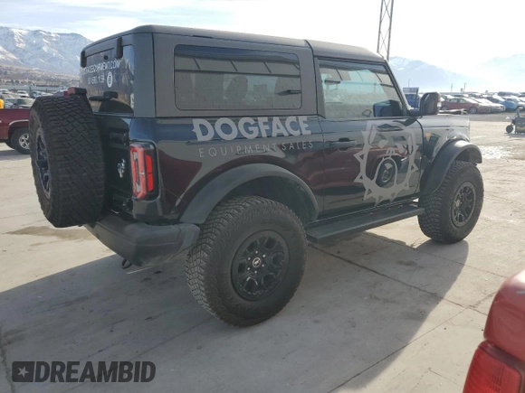 2023 Ford Bronco with VIN 1FMDE5CP4PLA96759, listed as a Copart auction lot 42712895 with 30,153 mi miles and Salvage Title. Bid and sale history available at carsss.com. Image 3.
