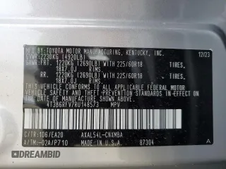 2024 Toyota RAV4 Hybrid XLE Premium with VIN 4T3B6RFV7RU148573, listed as a Copart auction lot 58340474 with 1,193 mi miles and Salvage title. Bid and sale history available at DreamBid. Image 14.
