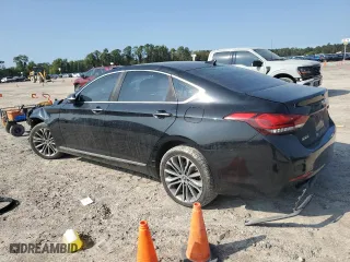 2015 Hyundai Genesis 3.8L with VIN KMHGN4JE8FU033777, listed as a Copart auction lot 79618654 with 0 mi miles and Salvage Title. Bid and sale history available at carsss.com. Image 2.