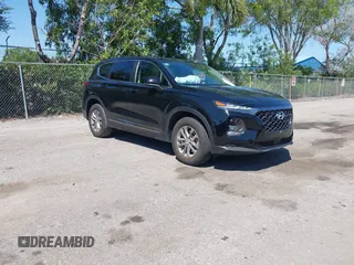 2019 Hyundai Santa Fe SE with VIN 5NMS23AD4KH088902, listed as a IAAI auction lot 42044465 with 34,302 mi miles. Bid and sale history available at carsss.com. Image 1.