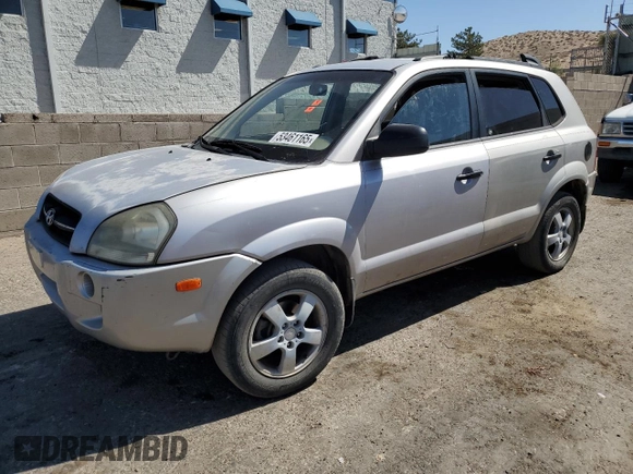 2005 Hyundai Tucson GL with VIN KM8JM12B25U241969, listed as a Copart auction lot 53461165 with 216,197 mi miles and Salvage Title. Bid and sale history available at carsss.com. Image 1.