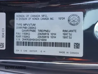 2025 Honda CR-V Sport Touring with VIN 2HKRS6H9XSH216659, listed as a Copart auction lot 44710055 with 3,173 mi miles and Clean Title. Bid and sale history available at DreamBid. Image 13.