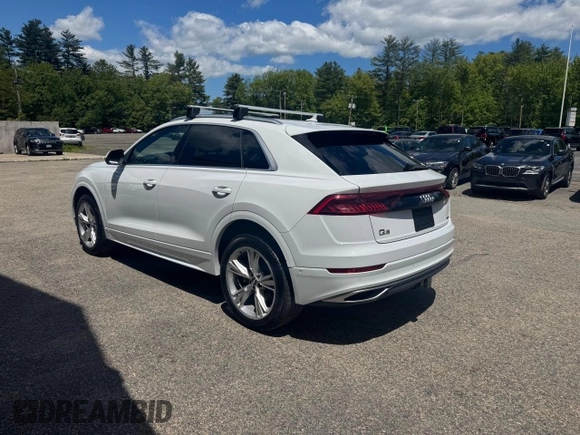 2019 Audi Q8 Premium Plus z VIN WA1BVAF15KD028897, wystawiony jako Copart lot #58662265 z przebiegiem 108 105 mil mil oraz Tytuł czysty. Historia ofert i sprzedaży dostępna na DreamBid. Obrazek 3.