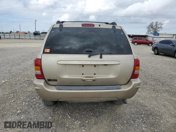 2001 Jeep Grand Cherokee Limited with VIN 1J4GX58S31C615097, listed as a Copart auction lot 78410074 with 207,382 mi miles and Salvage Title. Bid and sale history available at DreamBid. Image 6.