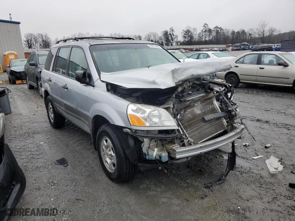 2004 Honda Pilot LX with VIN 2HKYF18124H555240, listed as a Copart auction lot 45273385 with 250,091 mi miles and Salvage Title. Bid and sale history available at carsss.com. Image 4.